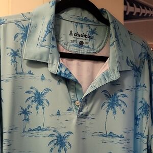 Chubbies Aqua Palm Print Men's Shirt